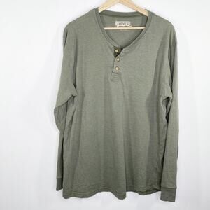 Levi's Green Partial Button Long Sleeve Shirt Women's Size XX-Large XXL